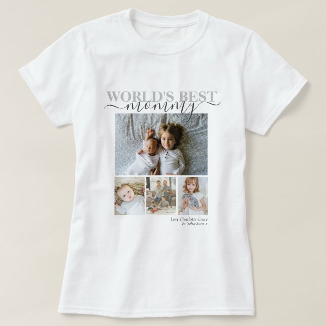 Personalised Photo and Text Photo Collage T-Shirt (Design Front)