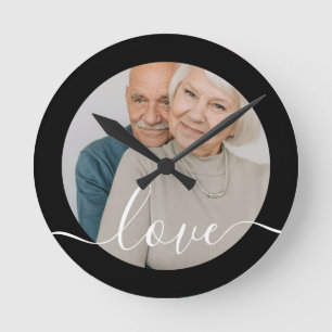 Personalised Photo and Text Photo Round Clock