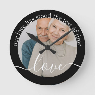 Personalised Photo and Text Photo Round Clock