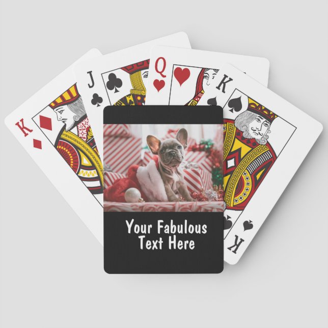 Personalised photo and text playing cards (Back)
