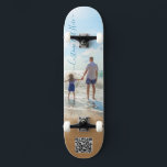 Personalised Photo and Text Skateboard and QR Code<br><div class="desc">Custom Photo and Text Skateboard with QR Code - Unique Your Own Design Personalised Family / Friends or Personal Skateboards Gift - Add Your Photo / Text / QR Code / more - Resize and move or remove and add elements / image with Customisation tool ! Choose font / size...</div>