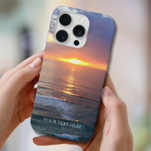 Personalised Photo And Text Sunset iPhone 15 Pro Case