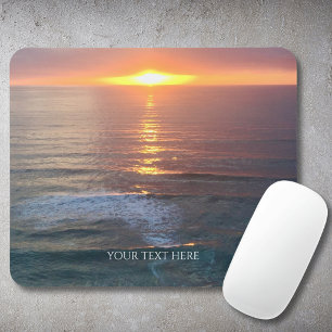 Personalised Photo And Text Sunset Mouse Mat