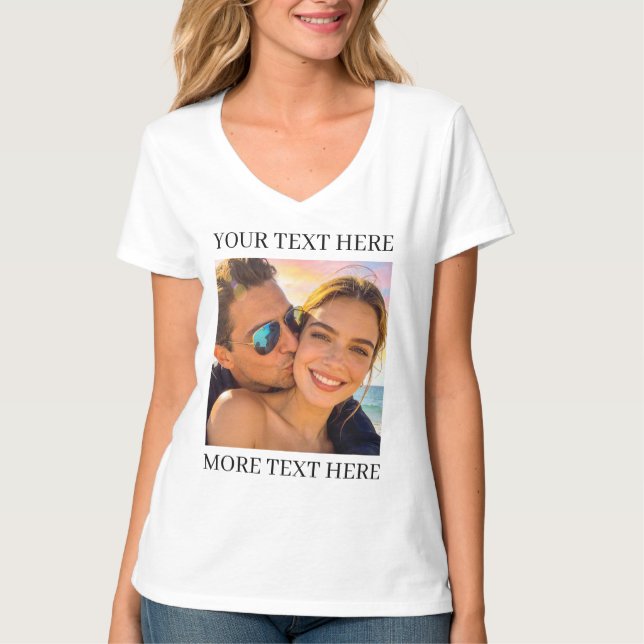 Personalised Photo and Text T-Shirt (Front)