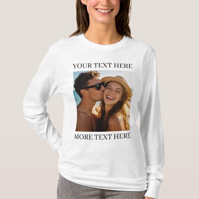 Personalised Photo and Text T-Shirt (Front)