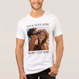 Personalised Photo and Text Tri-Blend Shirt