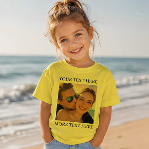 Personalised Photo and Text Yellow T-Shirt