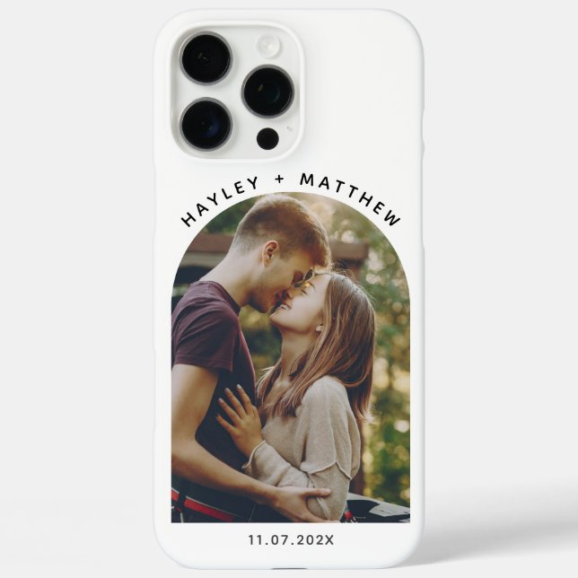 Personalised Photo Arch Typography Case-Mate iPhone Case (Back)