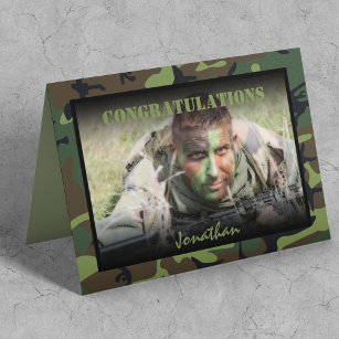 Personalised Photo Army Passing Out Card