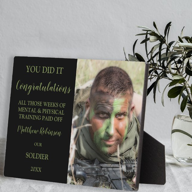 Personalised Photo Army Passing Out Plaque (Creator Uploaded)
