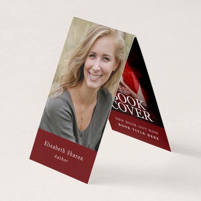Personalised Photo, Author's New Book Advertising Business Card (Front)