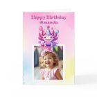 Personalised Photo Axolotl Girl's Birthday