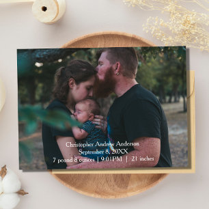 Personalised Photo Baby Birth Announcement