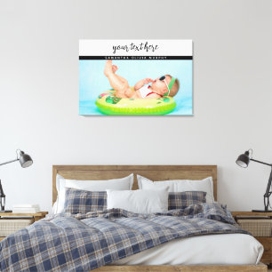 Personalised Photo Baby Love & Name Memories Canvas Print