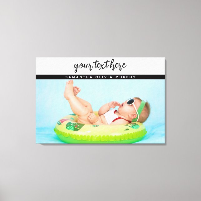 Personalised Photo Baby Love & Name Memories  Canvas Print (Front)