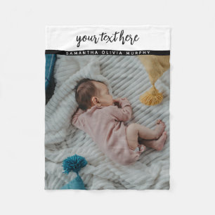 Personalised Photo Baby Love & Name Memories Fleece Blanket