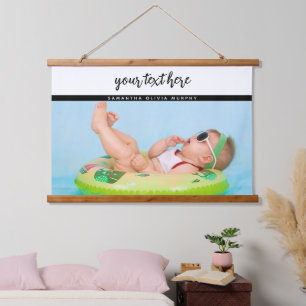 Personalised Photo Baby Love & Name Memories Hanging Tapestry