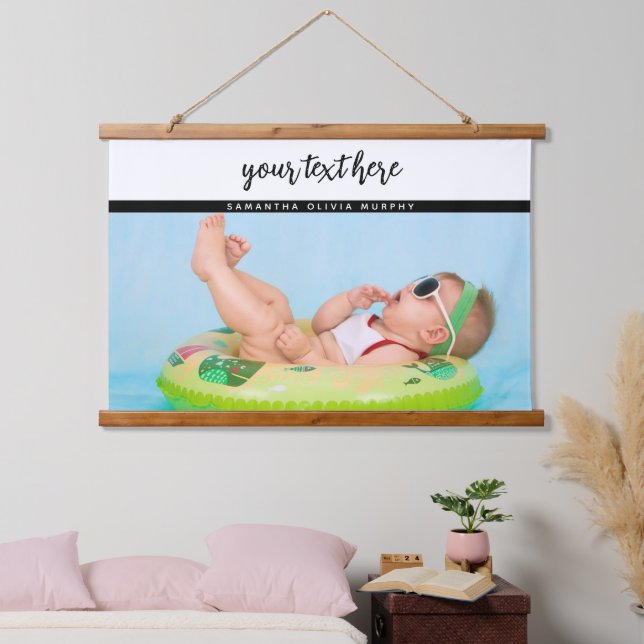 Personalised Photo Baby Love & Name Memories Hanging Tapestry (Bedroom)