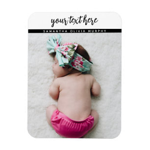 Personalised Photo Baby Love & Name Memories Magnet