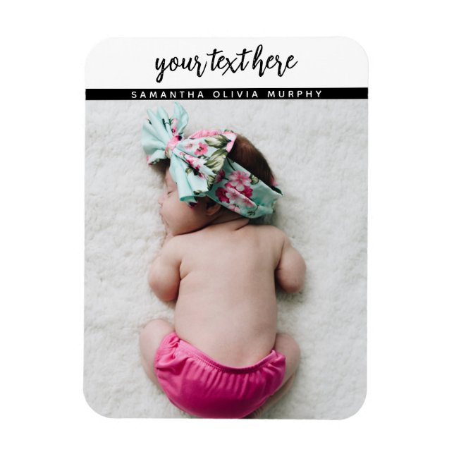 Personalised Photo Baby Love & Name Memories Magnet (Vertical)