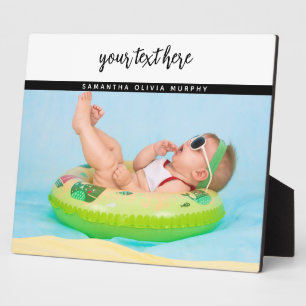 Personalised Photo Baby Love & Name Memories  Plaque