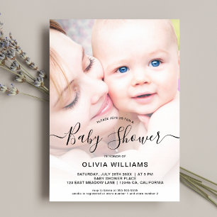 Personalised Photo Baby Shower Invitation