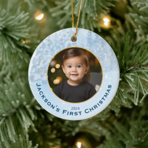  Personalised Photo Baby's First Christmas Ceramic Tree Decoration