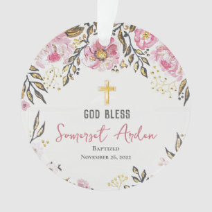 Personalised Photo Baptism Christmas Ornament