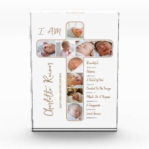 Personalised Photo Baptism Gift For Baby Block