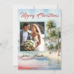 Personalised Photo Beach Christmas cards<br><div class="desc">Personalised Wedding card for beach theme,  Personalised Photo Beach Christmas cards,  Beachy Christmas photo cards,  Christmas collage photo cards</div>