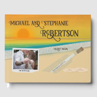 Personalised Photo Beach Wedding Guest Book