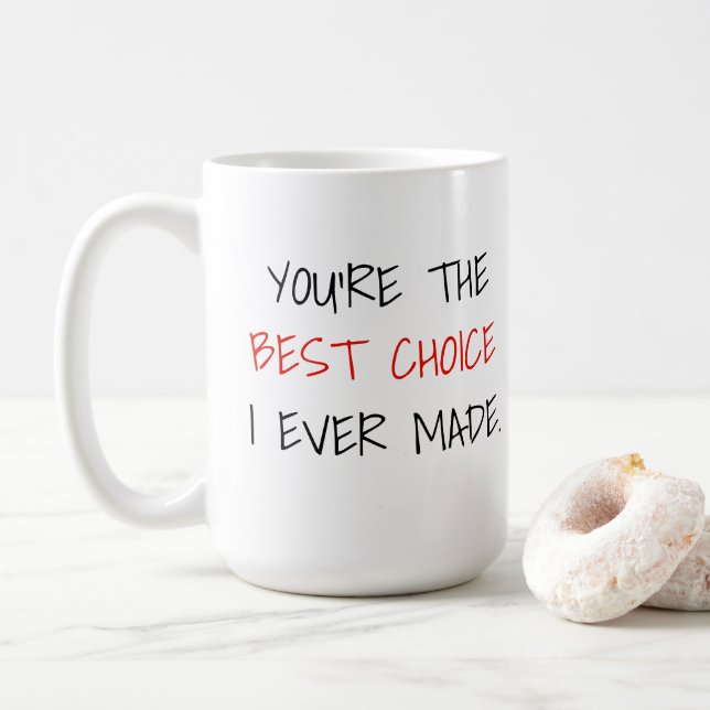 Personalised Photo Best Choice Ever Monogram Coffee Mug (With Donut)