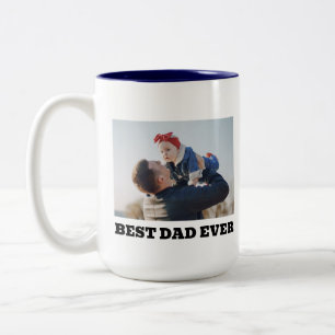 Personalised Photo Best Dad Ever Gift Two-Tone Coffee Mug