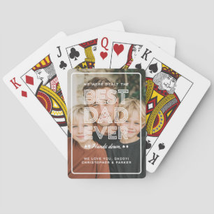 Personalised Photo Best Dad Ever  Playing Cards