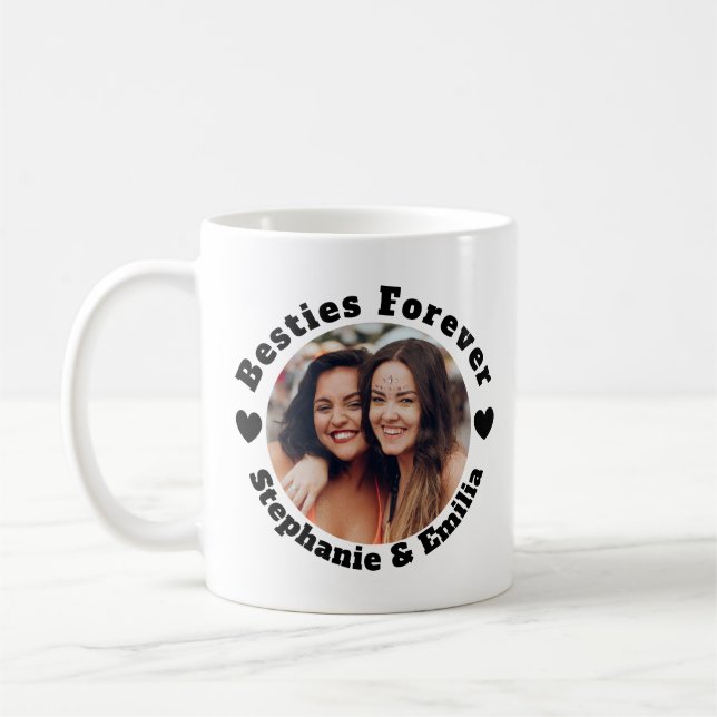 Personalised photo best friends BFF friendship Coffee Mug (Left)