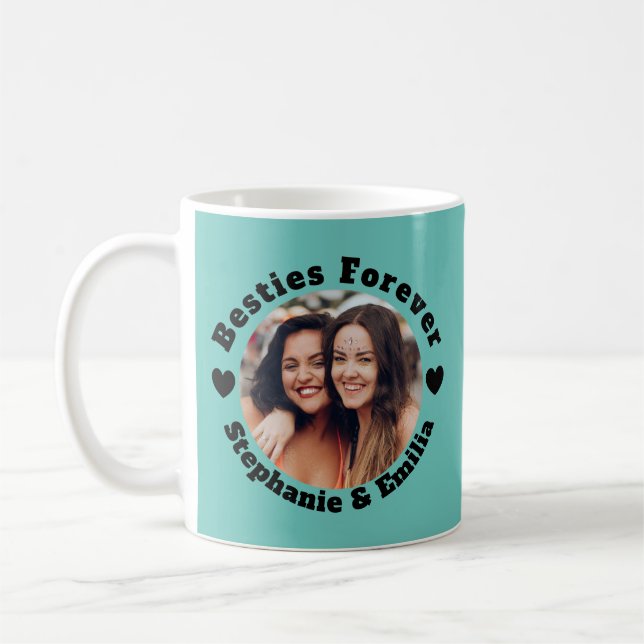 Personalised photo best friends BFF friendship  Coffee Mug (Left)