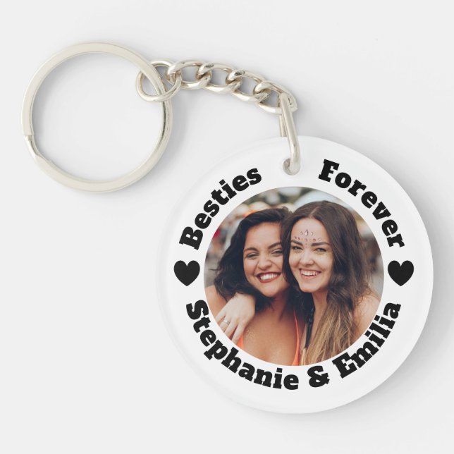 Personalised photo best friends BFF Key Ring (Front)