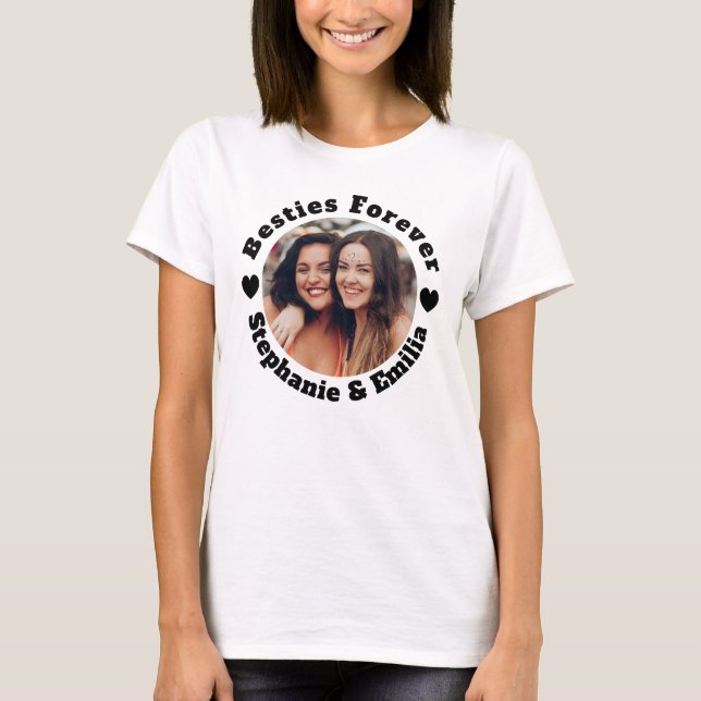 Personalised photo best friends BFF T-Shirt (Front)
