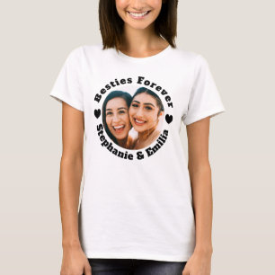 Personalised photo best friends T-shirt (Black)