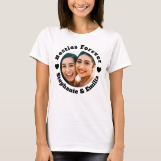 Personalised photo best friends T-shirt (Black)