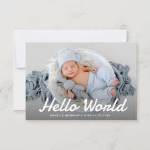 Personalised Photo Birth Announcement