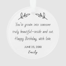 Personalised Photo & Birthday Message Ornament
