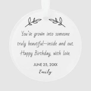 Personalised Photo & Birthday Message Ornament