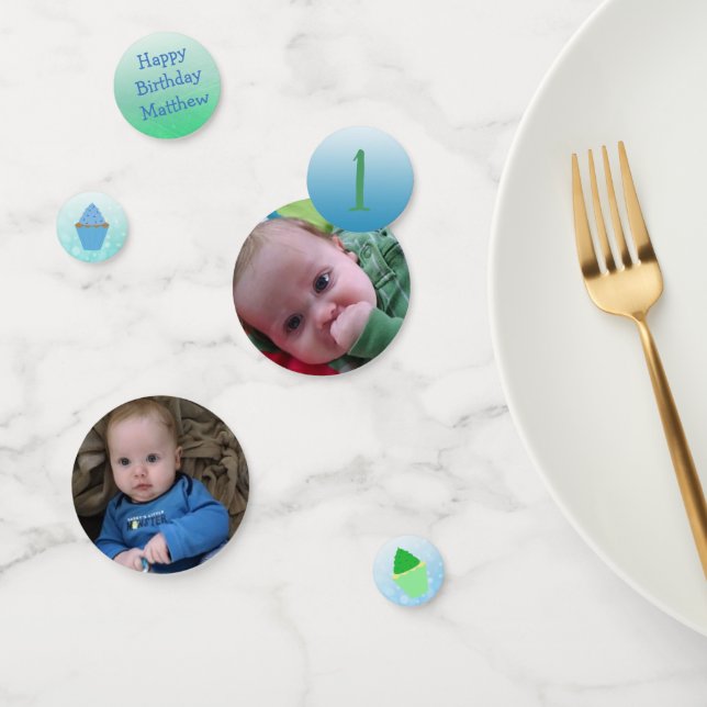 Personalised Photo & Birthday Year Confetti (Group)