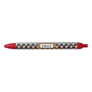 personalised photo black ink pen