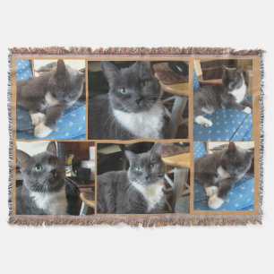 "Personalised Photo Blanket" Throw Blanket