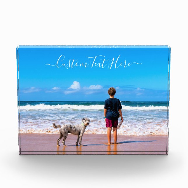 Personalised Photo Block Your Photos and Text (Front)