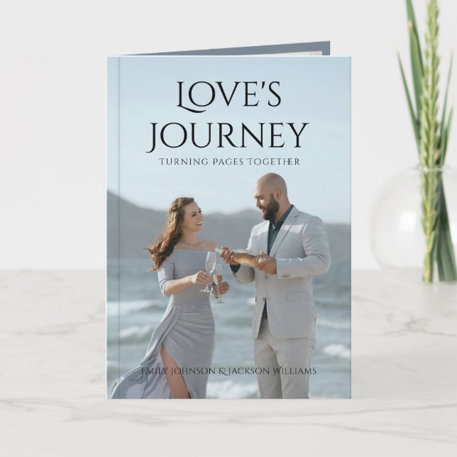 Personalised Photo Book-themed Wedding Invitation  (Front)