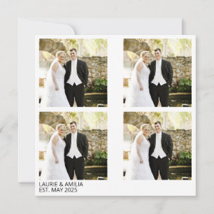 Personalised Photo Booth Style custom name  Holiday Card