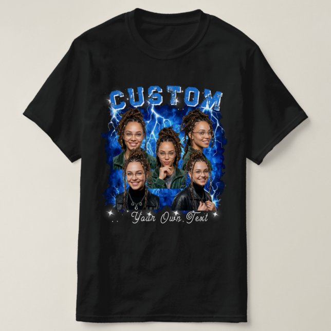 Personalised Photo Bootleg T-Shirt (Design Front)